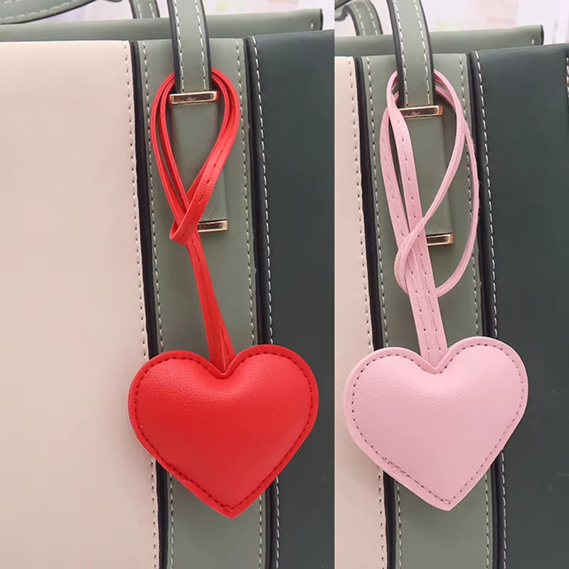 Luxury Bags Girls - Pink Red PU Faux Leather Heart