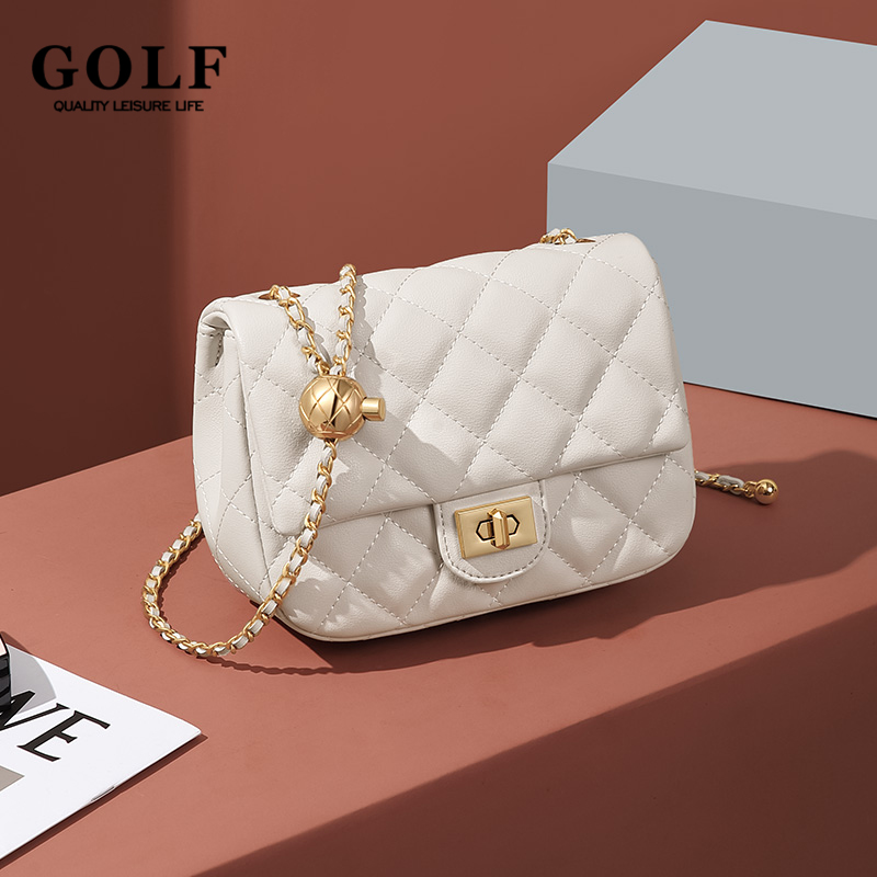 Luxury Bags Lv - GOLF Lingge Chain Womens Small Square
