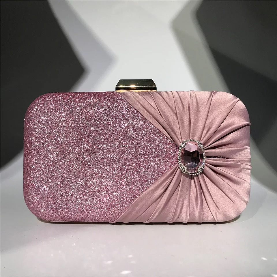 Luxury Bags Made - Silver Luxury Crystal Evening Bags Flower