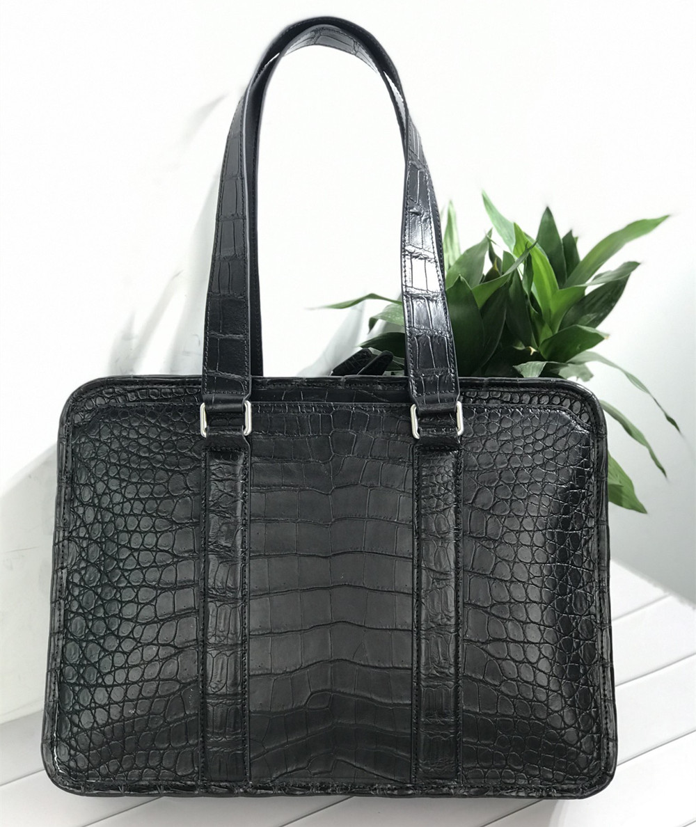 Luxury Bags For Laptop - New Crocodile Leather Laptop Bag Real