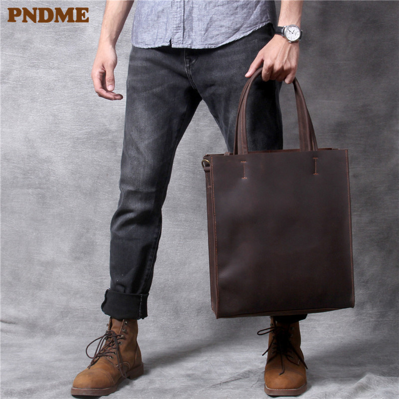 Vintage genuine leather men ha - Luxury Bags For Laptop recension och pris