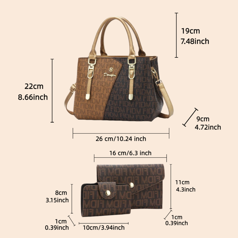 3-piece women's bag set, luxur - Luxury Bags & Leather Repair Of Atlanta Photos recension och pris