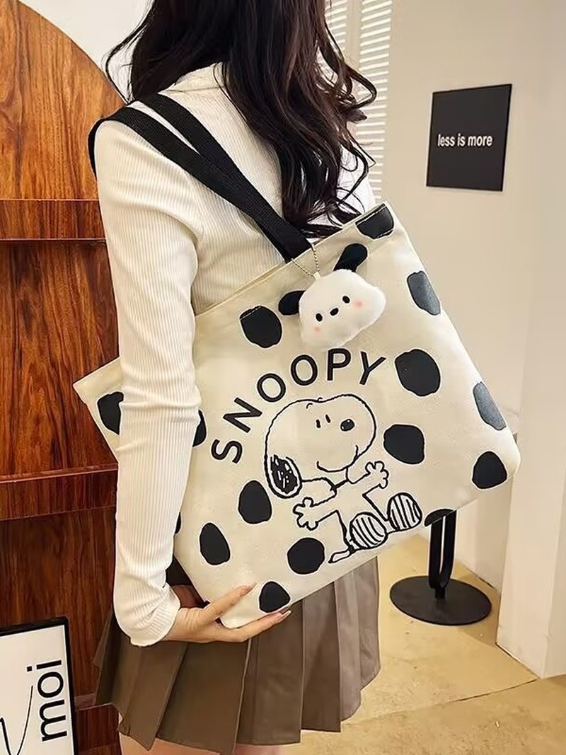 Cartoon Snoopy Canvas Shoulder - Shoulder Bag Slouchy recension och pris