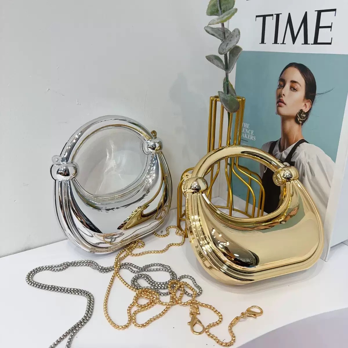 Mini Golden Evening Bag Purses - Shoulder Bag Slouchy recension och pris