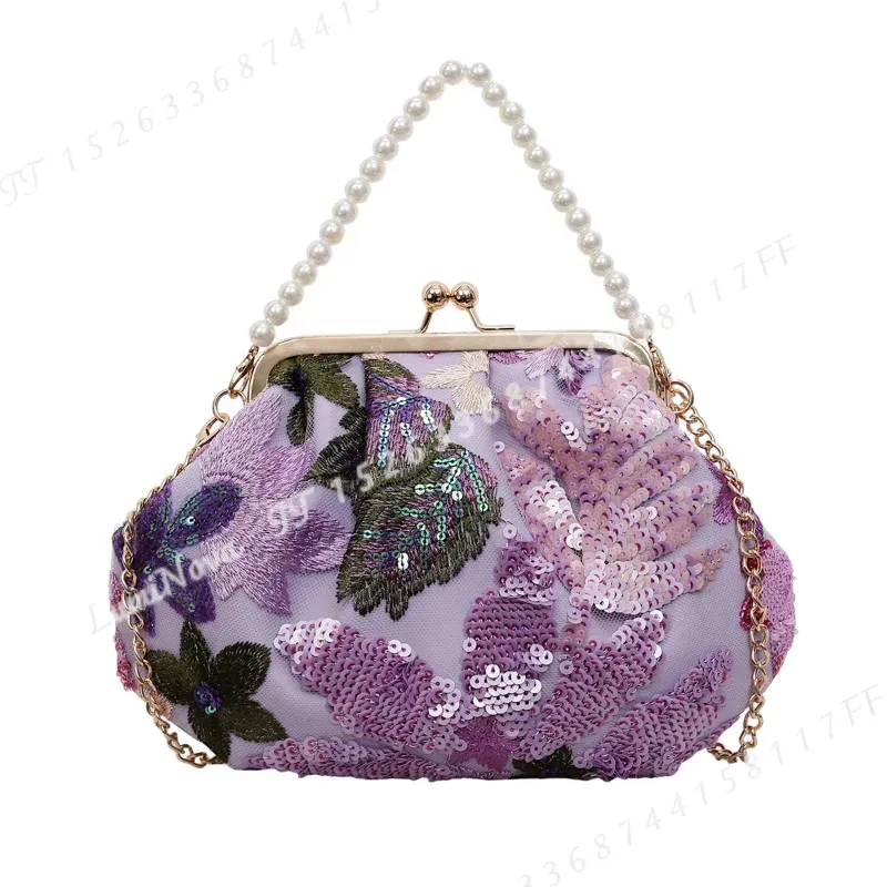 Flower Sequin Embroidered Pear - Luxury Bags For Men recension och pris