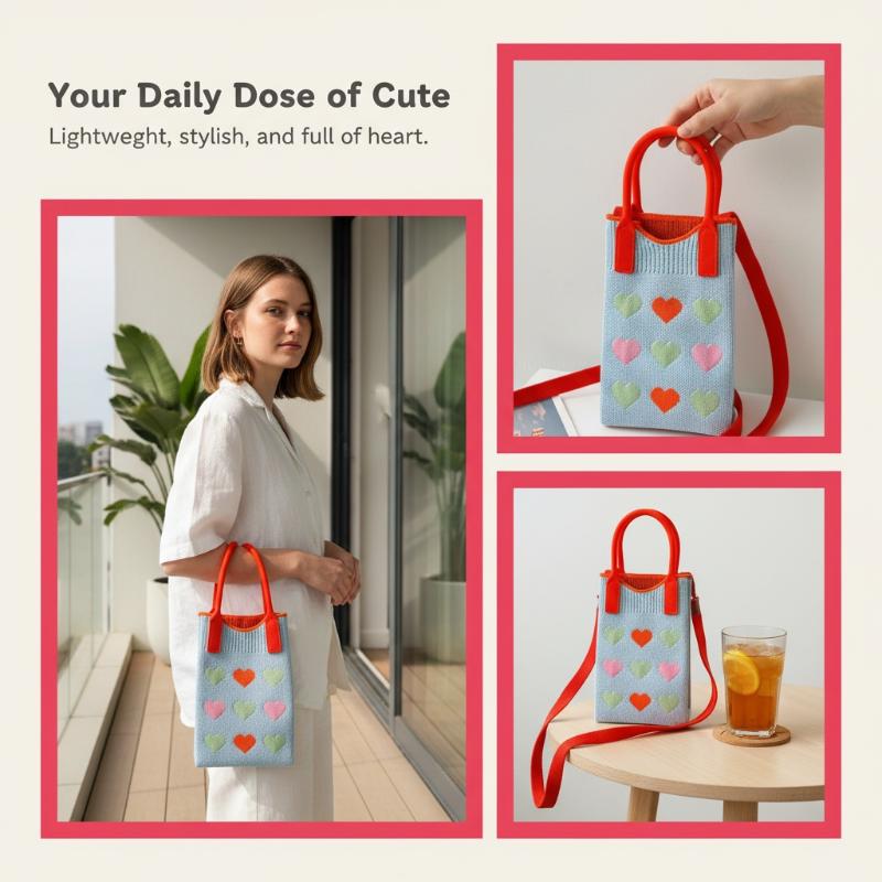 Fashion Knitted Mini Shoulder  - Shoulder Bag Slouchy recension och pris